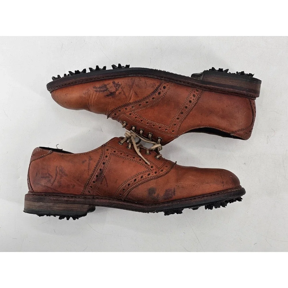 Allen Edmonds First Cut Golf‎ Shoes Leather Walnut Honors Collection Mens 8